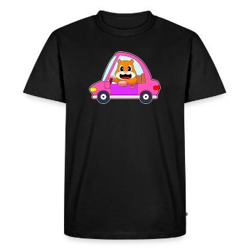 Hamster Car - Men's Premium Organic T-Shirt - black - Front - Nico (187cm)
