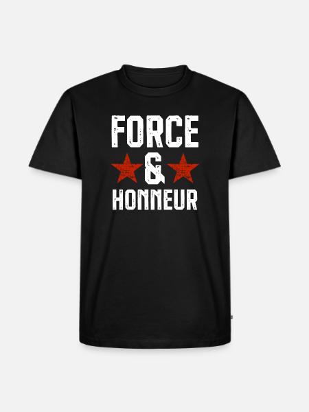 Force et honneur 1 - T-shirt Premium bio Homme - noir