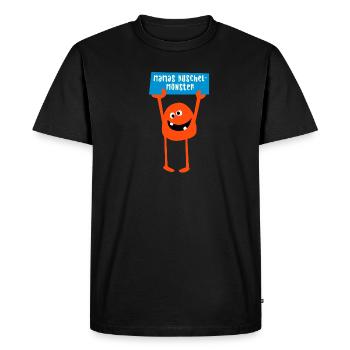 Monstre Maman Câlin Halloween Bande Dessinée Cool Dictons - T-shirt Premium bio Homme - noir - Devant - Nico (187cm)