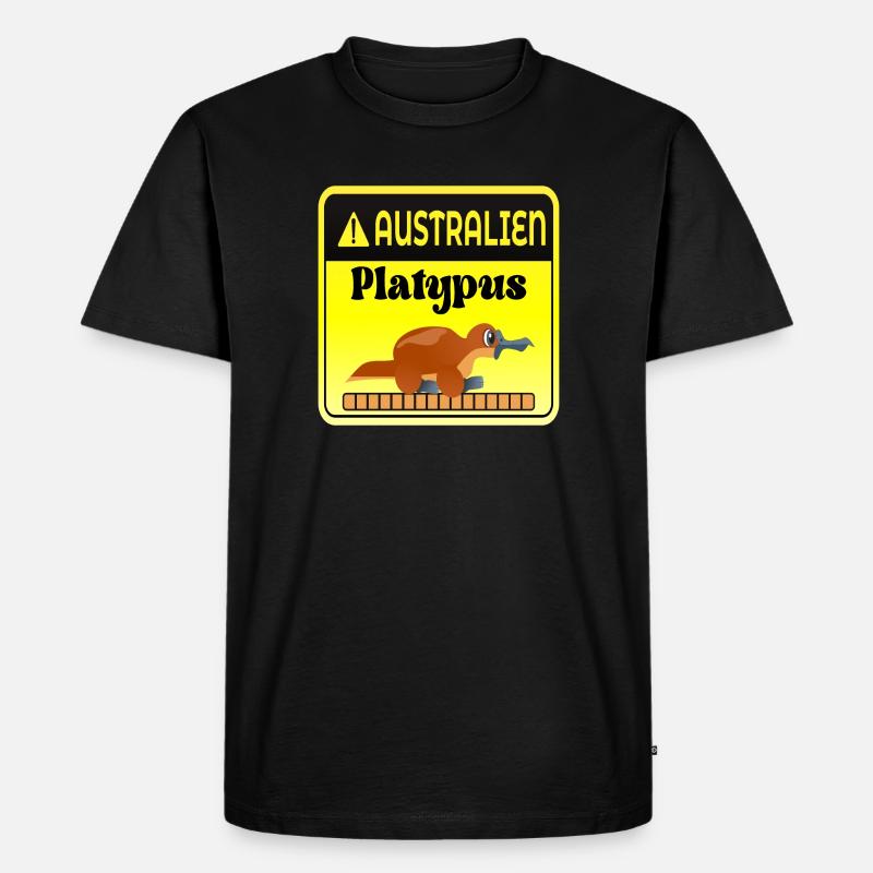 AUSTRALIEN PLATYPUS - Männer Premium Bio T-Shirt - Schwarz