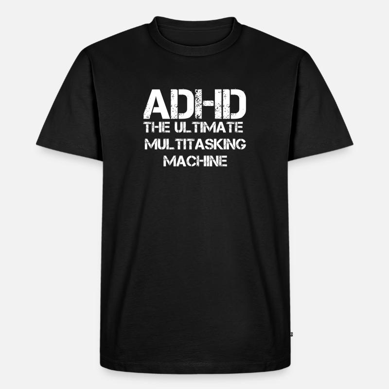 ADHS - Männer Premium Bio T-Shirt - Schwarz