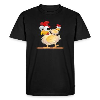 POULES COSTUMES COUPLES - T-shirt Premium bio Homme - noir - Devant - Nico (187cm)