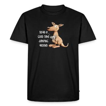 Droll kangourou avec koala bear Good Time - T-shirt Premium bio Homme - noir - Devant - Nico (187cm)