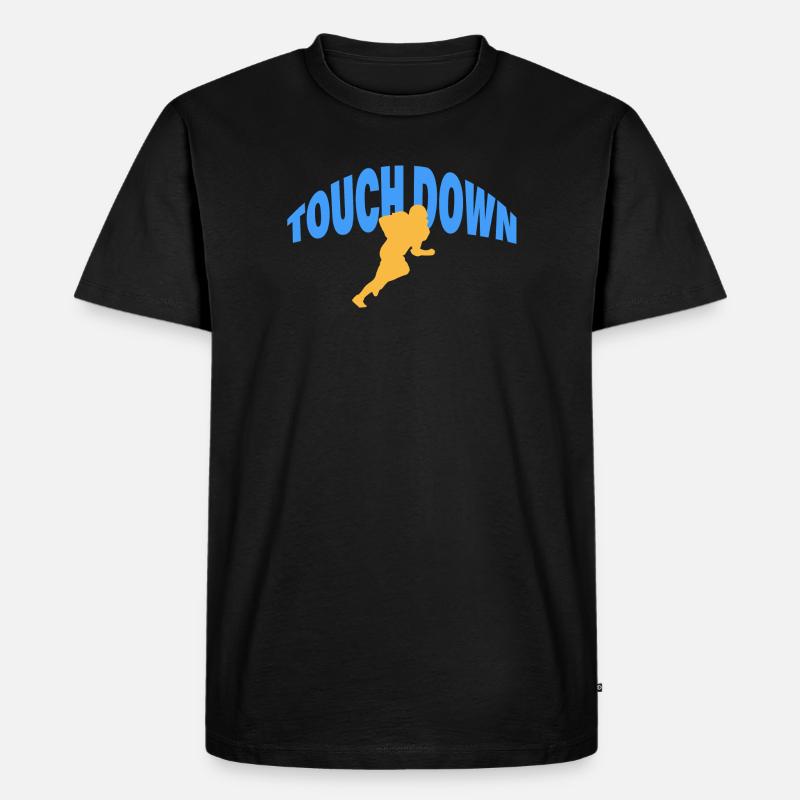 TOUCH DOWN - Männer Premium Bio T-Shirt - Schwarz