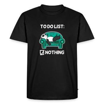 Dicton drôle Dictons drôles - Motif Panda - T-shirt Premium bio Homme - noir - Devant - Nico (187cm)