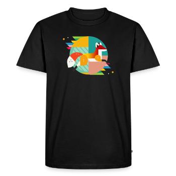 Fuchs Motiv – Modern Design & Closeness to Nature - Men's Premium Organic T-Shirt - black - Front - Nico (187cm)