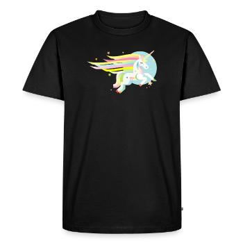 Licorne délicate en pastel - rêveur et magique - T-shirt Premium bio Homme - noir - Devant - Nico (187cm)