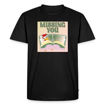 TU ME MANQUES - LIT DE POULET - T-shirt Premium bio Homme - noir - Devant - Nico (187cm)
