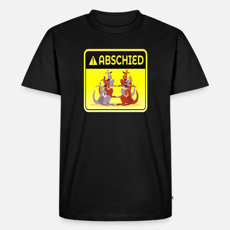ABSCHIED KOLLEGEN TEAM GRUPPE - KÄNGURUS - Männer Premium Bio T-Shirt - Schwarz
