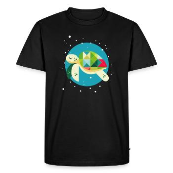 Tortue mignonne – Monde sous-marin créatif - T-shirt Premium bio Homme - noir - Devant - Nico (187cm)