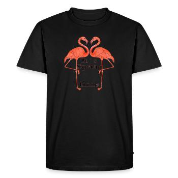 Flamingo - Men's Premium Organic T-Shirt - black - Front - Nico (187cm)
