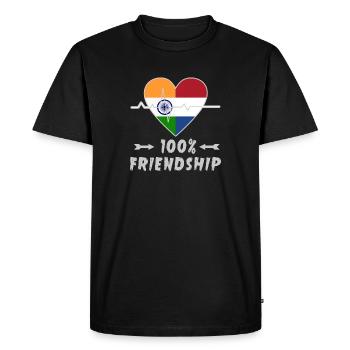 L'Inde et les Pays-Bas : amitié à 100 % - T-shirt Premium bio Homme - noir - Devant - Nico (187cm)