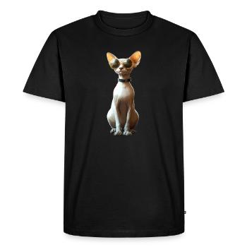 Chat Sphynx Chat Sphynx Chat Canadien Mignon Sphinx - T-shirt Premium bio Homme - noir - Devant - Nico (187cm)