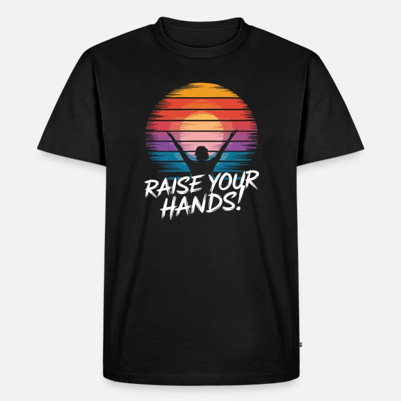 Sunset Silhouette mit inspirierender Botschaft - Männer Premium Bio T-Shirt - Schwarz