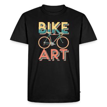 Conception artistique de vélo vibrante - T-shirt Premium bio Homme - noir - Devant - Nico (187cm)