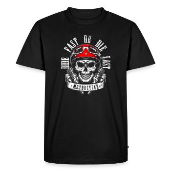 Ride Fast or Die Skull Moto Art - Men's Premium Organic T-Shirt - black - Front - Nico (187cm)