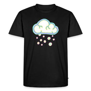 nuage pastel et neige - T-shirt Premium bio Homme - noir - Devant - Nico (187cm)