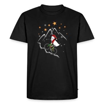 Noël VTT - T-shirt Premium bio Homme - noir - Devant - Nico (187cm)