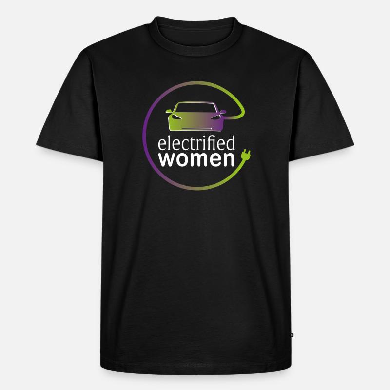 electrified women - Männer Premium Bio T-Shirt - Schwarz