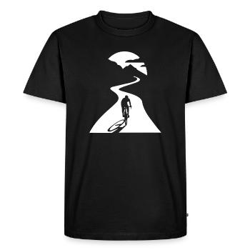 Cyclistes au clair de lune - T-shirt Premium bio Homme - noir - Devant - Nico (187cm)