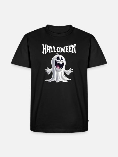 halloween, fantôme, fêter halloween - T-shirt Premium bio Homme - noir