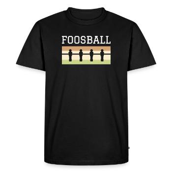 Baby-foot rétro - T-shirt Premium bio Homme - noir - Devant - Nico (187cm)