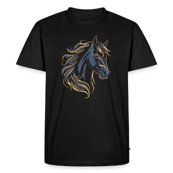COULEUR DE TATOUAGE DE CHEVAL - T-shirt Premium bio Homme - noir - Devant - Nico (187cm)