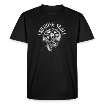 Écrasement du crâne Powerlifting - T-shirt Premium bio Homme - noir - Devant - Nico (187cm)