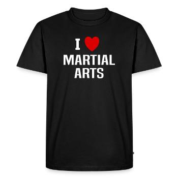 I love martial arts - Men's Premium Organic T-Shirt - black - Front - Nico (187cm)