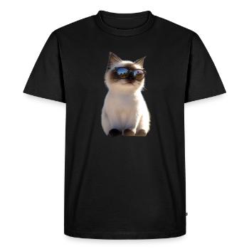 Birman Cat Sacred Birman Cat Cute Birman Cats - Men's Premium Organic T-Shirt - black - Front - Nico (187cm)