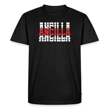 Fille Nom Ancilla empilé idée cadeau - T-shirt Premium bio Homme - noir - Devant - Nico (187cm)