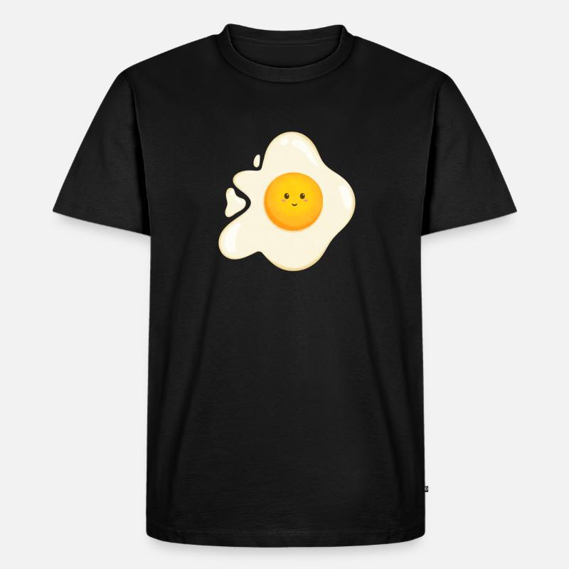 Süßes Spiegelei - Männer Premium Bio T-Shirt - Schwarz