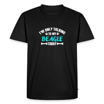 Beagle - T-shirt Premium bio Homme - noir - Devant - Nico (187cm)