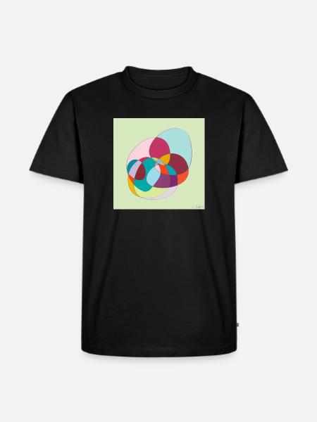 Verschlungene Farbübergänge - Männer Premium Bio T-Shirt - Schwarz