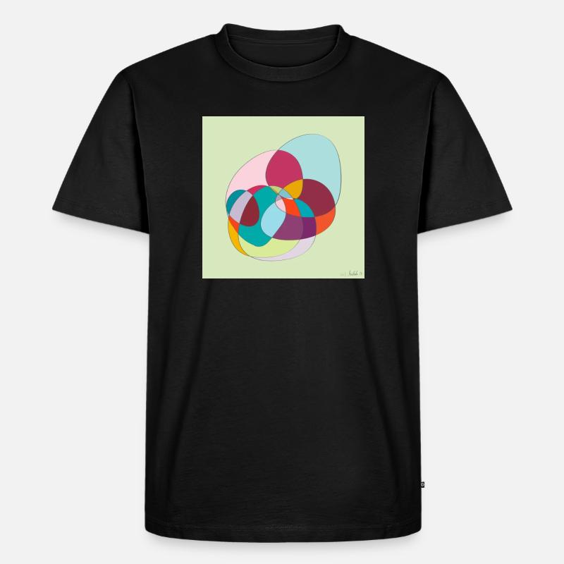 Verschlungene Farbübergänge - Männer Premium Bio T-Shirt - Schwarz
