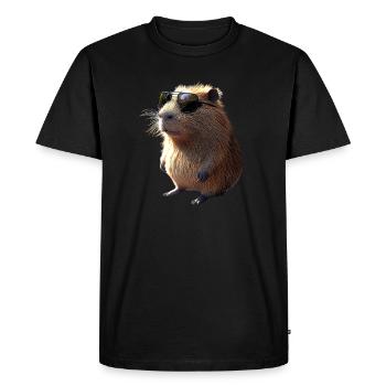 Capybara Be Capy Capybara Drôle Capybara - T-shirt Premium bio Homme - noir - Devant - Nico (187cm)