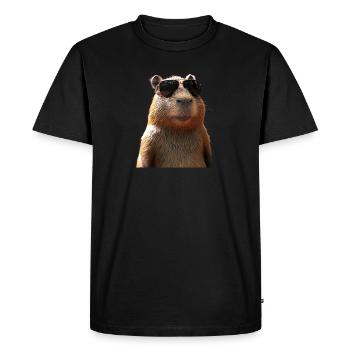 Capybara Be Capy Capybara Drôle Capybara - T-shirt Premium bio Homme - noir - Devant - Nico (187cm)