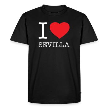I LOVE SEVILLA Spain Spanien - Men's Premium Organic T-Shirt - black - Front - Nico (187cm)