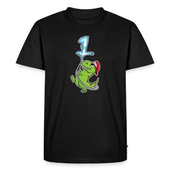 Numéro 1 - T-shirt Premium bio Homme - noir - Devant - Nico (187cm)