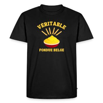 Belgique, je suis Belge, Belgique humour - T-shirt Premium bio Homme - noir - Devant - Nico (187cm)