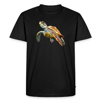 Turtle Reptile Lover Cute Turtles - Men's Premium Organic T-Shirt - black - Front - Nico (187cm)