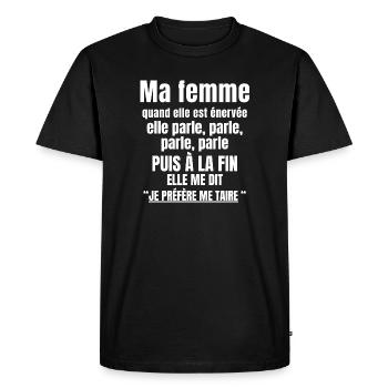 Woman, Woman Humor, I'm Married - Men's Premium Organic T-Shirt - black - Front - Nico (187cm)