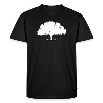 Oak tree forest nature vector illustration icon - Men's Premium Organic T-Shirt - black - Front - Nico (187cm)