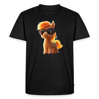 Pony Riding Pony Foal Rider Ponies Riding Pony Farm - Men's Premium Organic T-Shirt - black - Front - Nico (187cm)
