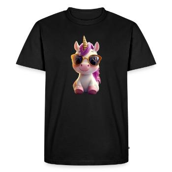 Unicorn Rider Pony Farm Horses Riding Unicorns - Men's Premium Organic T-Shirt - black - Front - Nico (187cm)