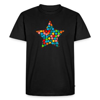 STAR. CHRISTMAS. MERRY CHRISTMAS. MERRY CHRISTMAS - Men's Premium Organic T-Shirt - black - Front - Nico (187cm)