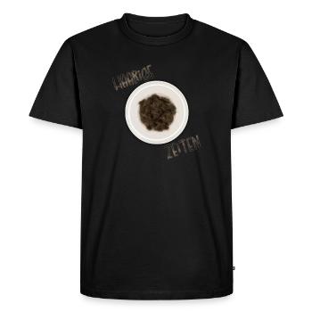 Périodes poilues - T-shirt Premium bio Homme - noir - Devant - Nico (187cm)