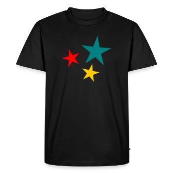 STAR. CHRISTMAS. MERRY CHRISTMAS. MERRY CHRISTMAS - Men's Premium Organic T-Shirt - black - Front - Nico (187cm)