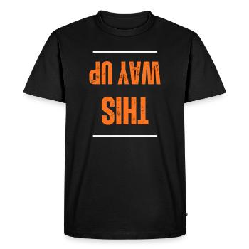 Par ici - T-shirt Premium bio Homme - noir - Devant - Nico (187cm)
