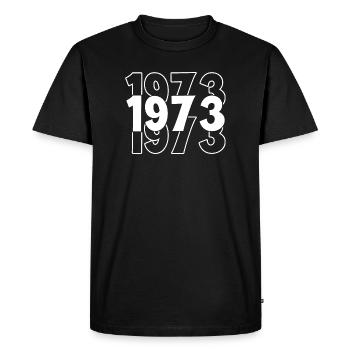 Numéros Vintage Années 70 en Style Pop Art - T-shirt Premium bio Homme - noir - Devant - Nico (187cm)